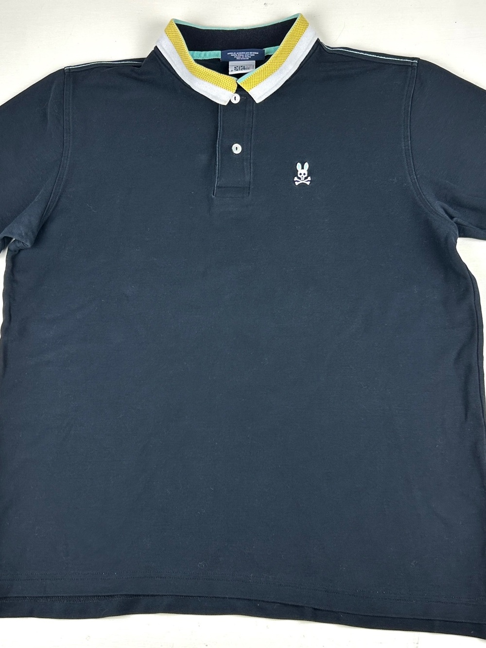 Psycho Bunny Polo Shirt Men’s 6 Black Preppy Short Sleeve Casual